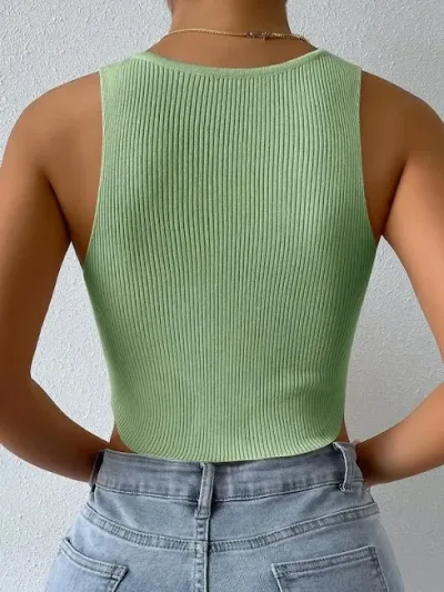 Crop Top para dama color verde claro