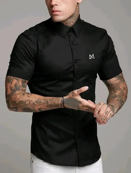 Camisa para caballero color negro