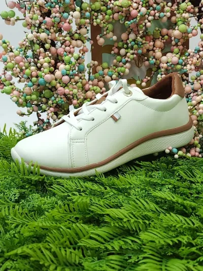 Tenis Natural STEP WHITE/MOCCA para Dama