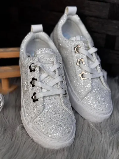 Tenis Coral KAORI GLITTER para Niña