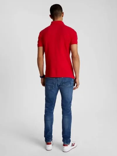 Camiseta Tommy Hilfiger Slim Fit para caballero color rojo