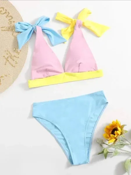 Vestido de baño para dama colores pastel