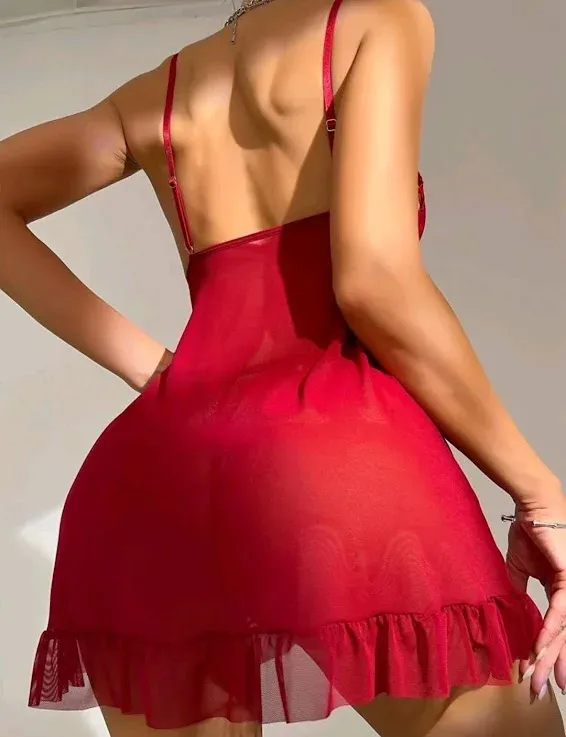 Lenceria para dama color rojo