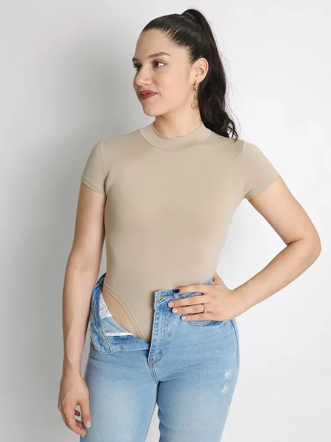 Body para dama color beige