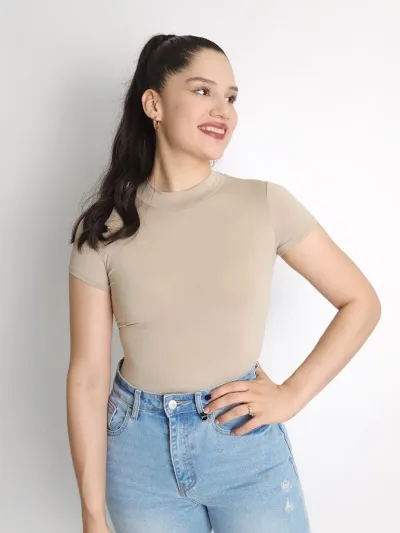 Body para dama color beige