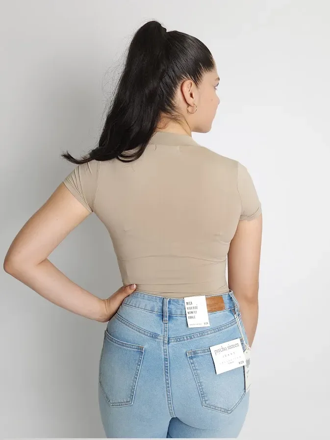 Body para dama color beige