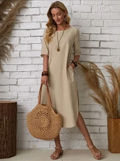 Vestido para dama color beige