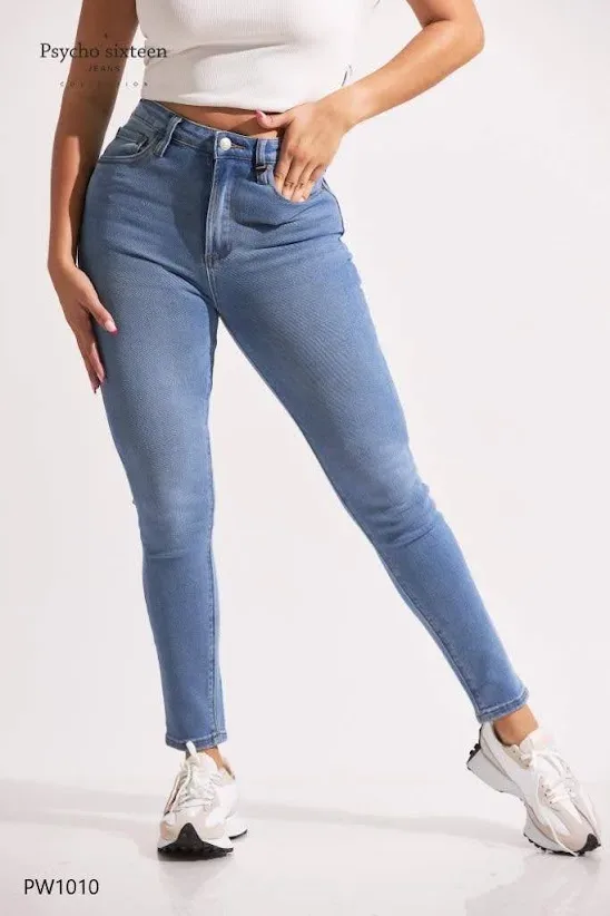 Jeans PSYCHO SIXTEEN para dama high rise, skinny PW1010