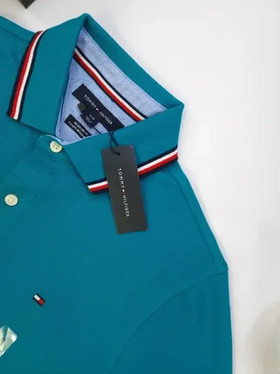 Camiseta Tommy Hilfiger para caballero color turquesa