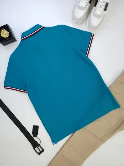 Camiseta Tommy Hilfiger para caballero color turquesa
