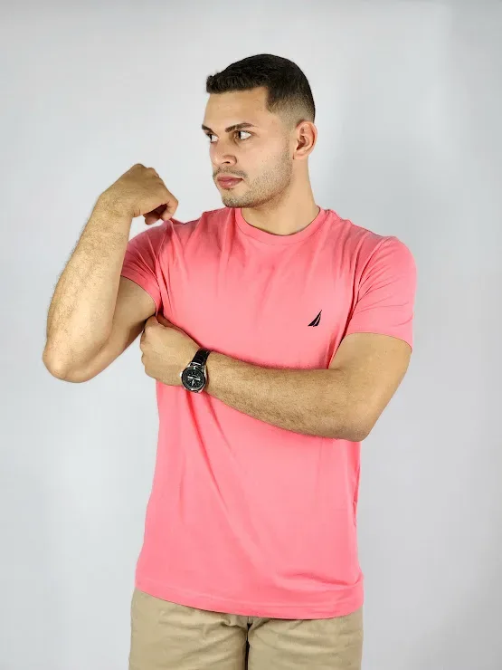 Camiseta Nautica para caballero color rosado