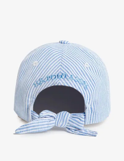 Gorra U.S Polo para dama diseño a rayas