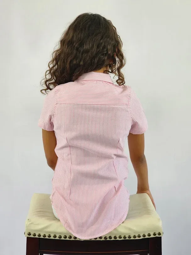 Camisa Cambrige Polo para niña diseño a rayas