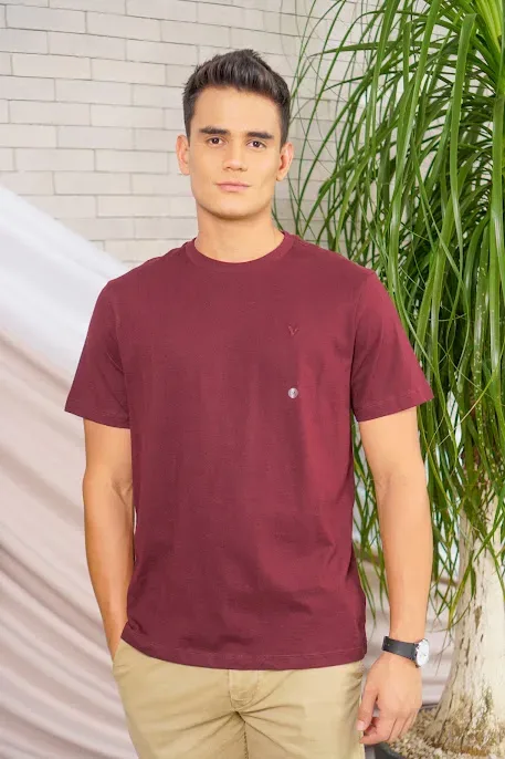 Camiseta American Eagle para caballero color vino