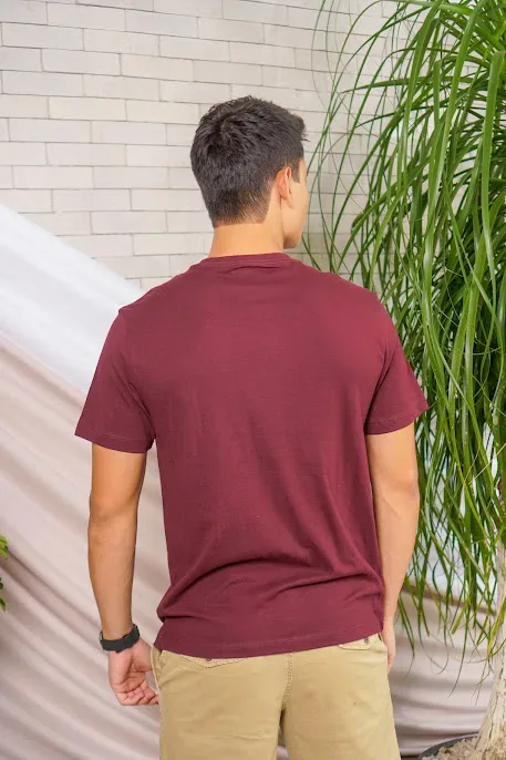 Camiseta American Eagle para caballero color vino