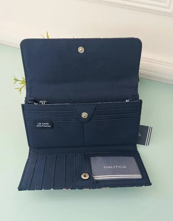 Cartera Naútica para dama diseño a rayas multicolor