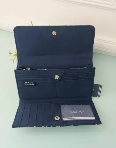 Cartera Naútica para dama diseño a rayas multicolor