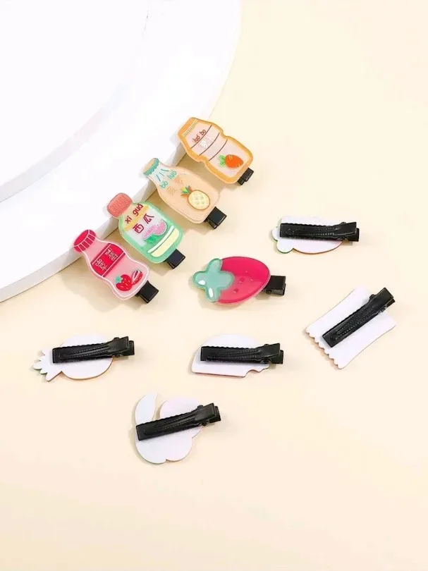 Set de prensas de cabello para dama diseño varios multicolor