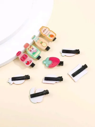 Set de prensas de cabello para dama diseño varios multicolor