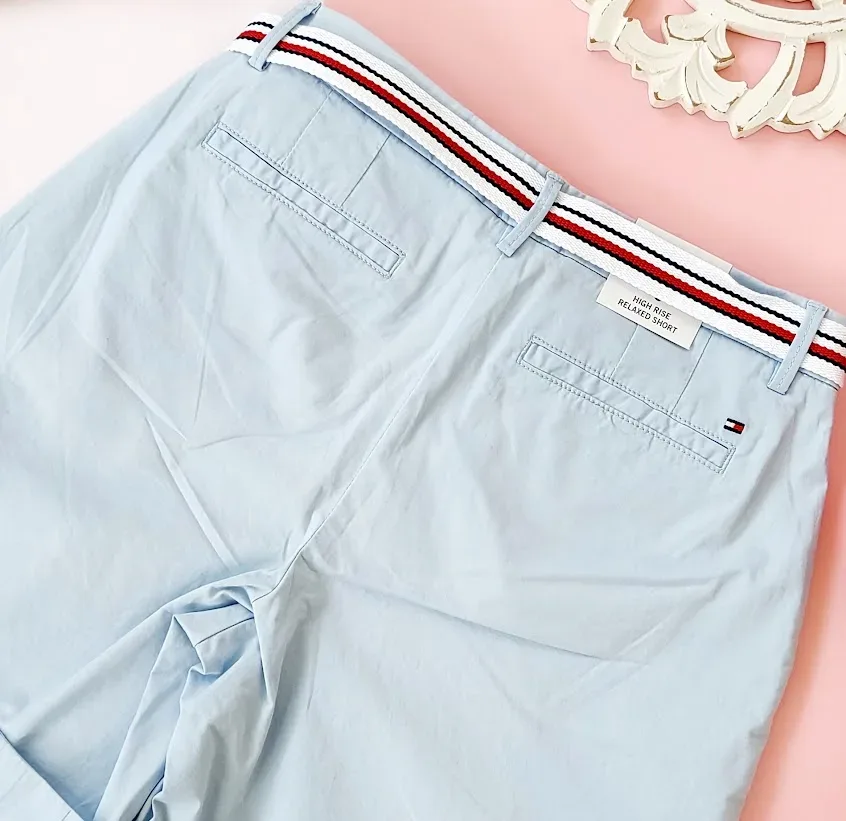 Short Tommy Hilfiger para dama color celeste