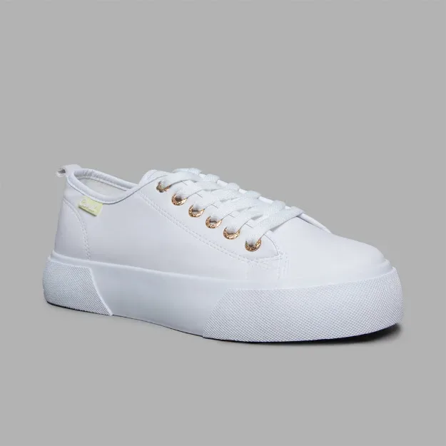 Tenis Coral para dama color  blanco Selma white te
