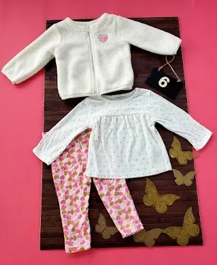 Conjunto Vitamins Kids para niña color rosado y blanco