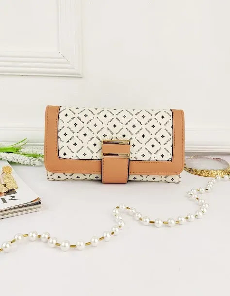 Cartera para dama color negro y beige