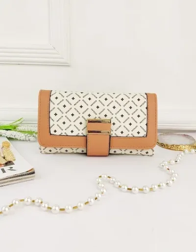 Cartera para dama color negro y beige