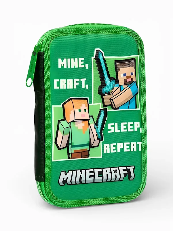 Cartuchera Mooving 1520248 Minecraft #COLOR VERDE