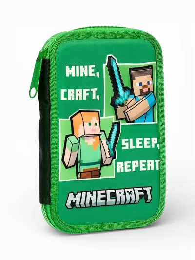 Cartuchera Mooving 1520248 Minecraft #COLOR VERDE