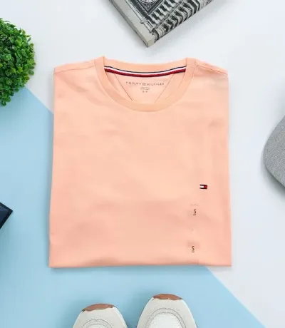 Camiseta Tommy Hilfiger para caballero color naranja neon