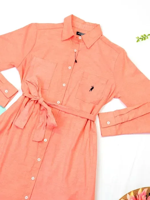 Vestido Cambridge Polo Club para dama color coral