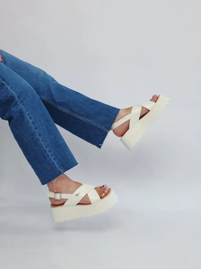 Sandalias Coral Sorrento White Off para Dama