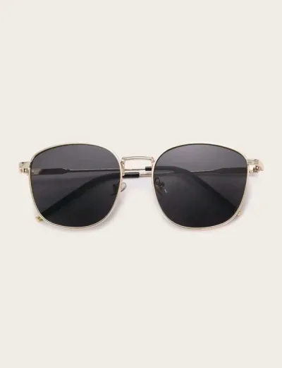Lentes para caballero color negro con detalle dorados #1575