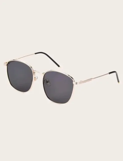 Lentes para caballero color negro con detalle dorados #1575