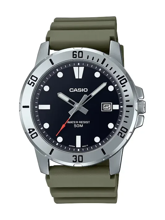Reloj Casio para caballero MTP-VD01-3EVUDF COLOR VERDE MUSGO