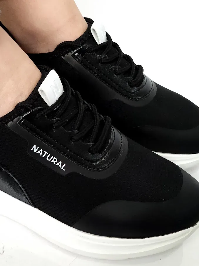 Tenis Natural Match black white para dama