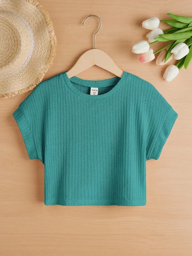 Blusa para niña color turquesa