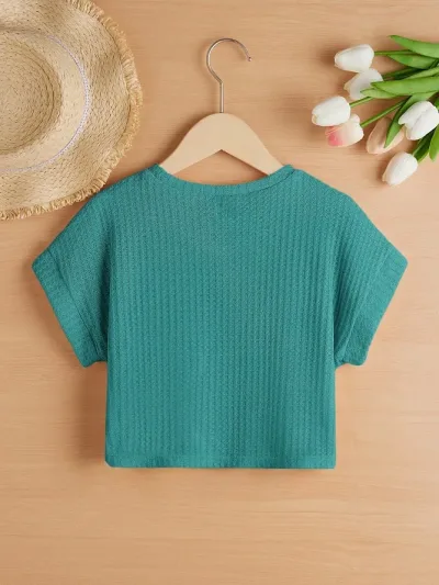 Blusa para niña color turquesa
