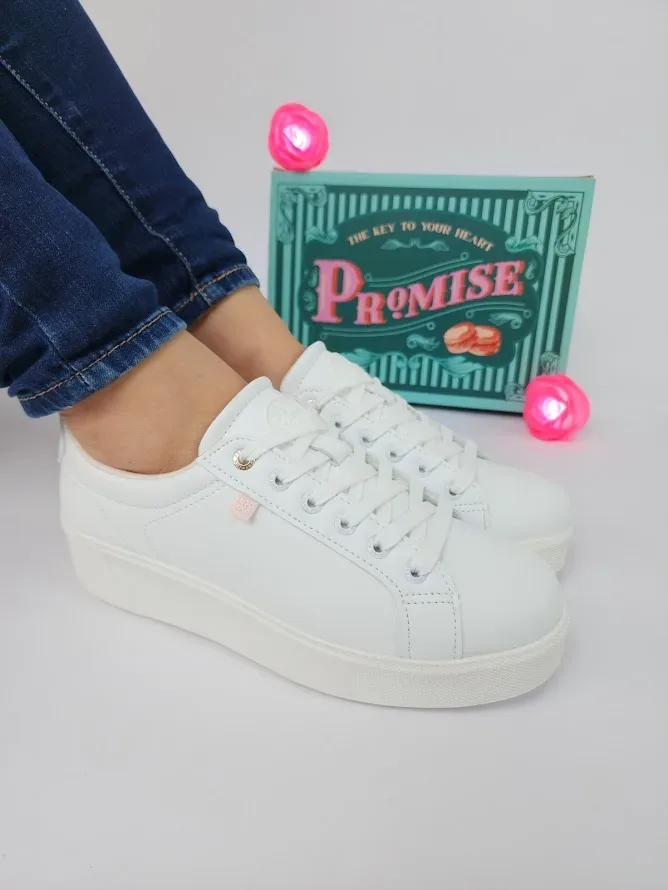 Tenis Promise Strudel White para Dama