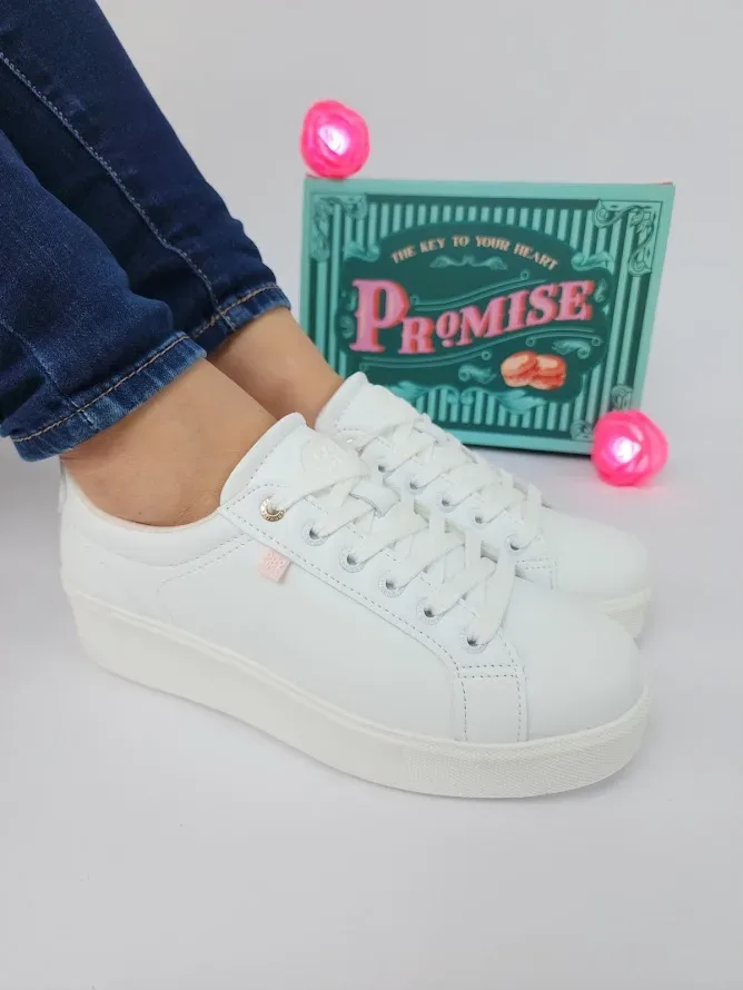 Tenis Promise Strudel White para Dama