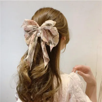 Prensa de lazo para cabello diseño floral