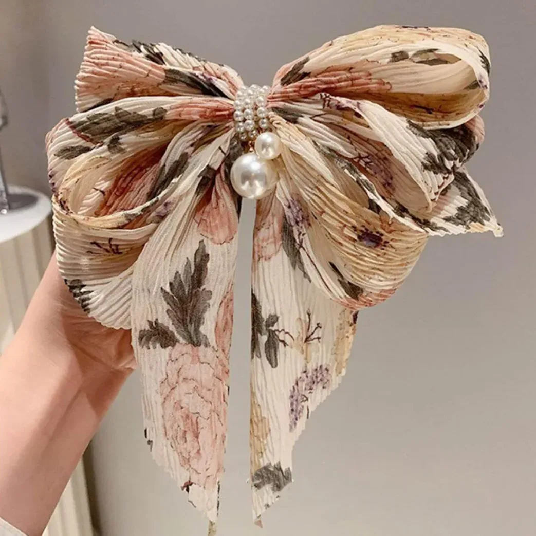 Prensa de lazo para cabello diseño floral