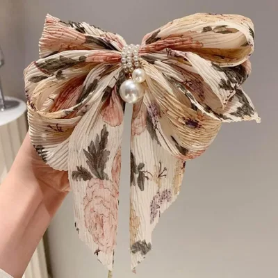 Prensa de lazo para cabello diseño floral