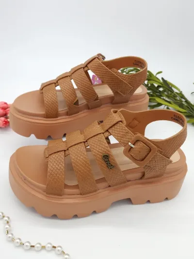 Sandalias Coral para dama Cleopatra 2 Camel Snake Pu