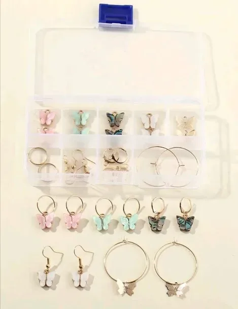 Set de aretes de fantasía mariposas