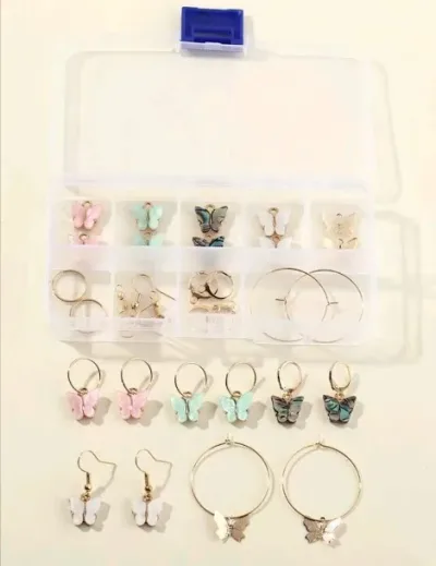 Set de aretes de fantasía mariposas