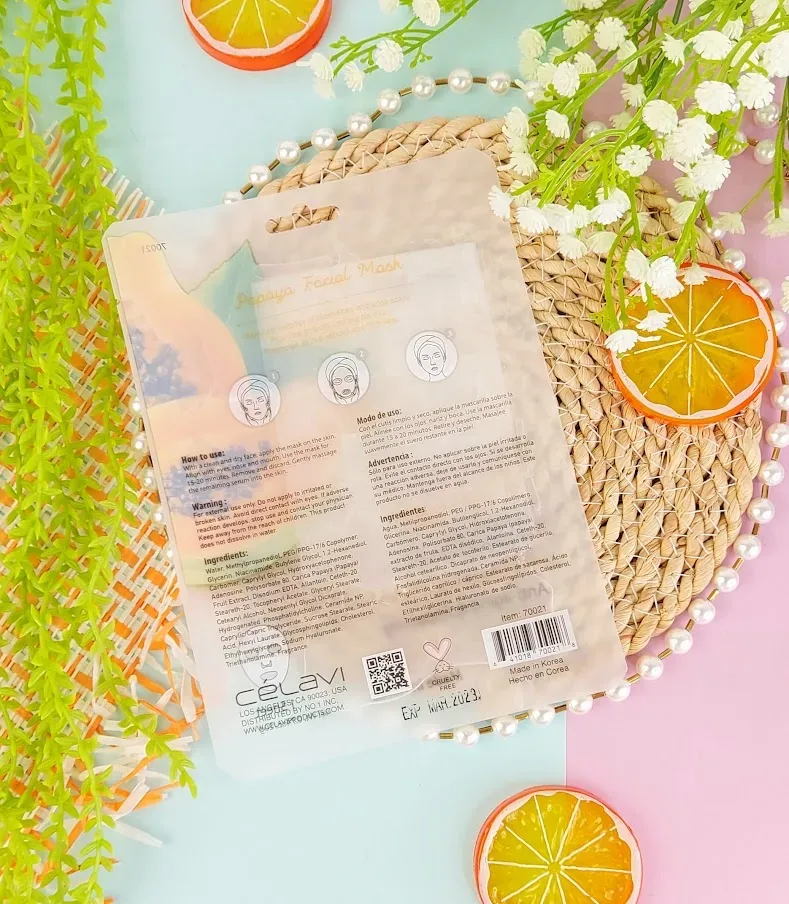 Mascarilla de papaya Celavi 6 unidades