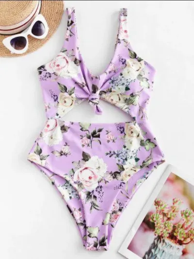 Vestido de baño parta dama color lila
