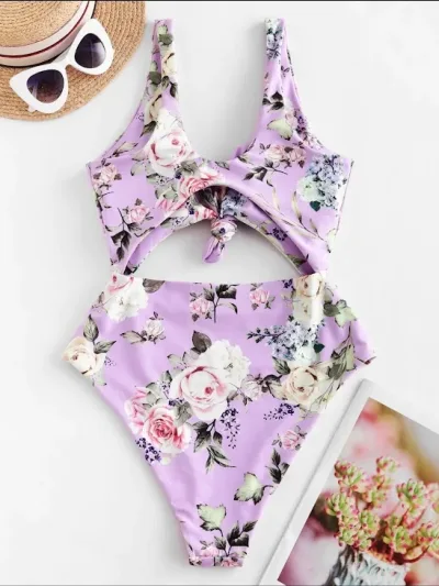 Vestido de baño parta dama color lila